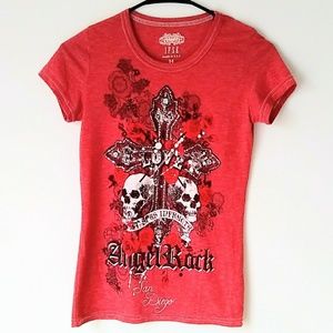 IFSE Skull Cross Angel Rock San Diego T-shirt